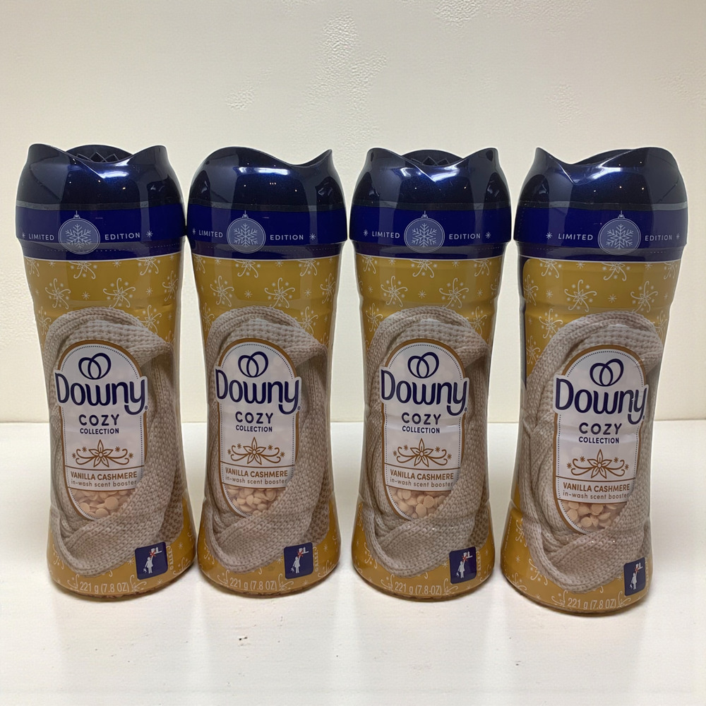 Lot 4 Downy Cozy Collection Vanilla Cashmere Laundry Scent Booster Beads Ltd Ed